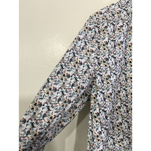 Robert Graham Abstract Boho Button Up Shirt L Flip Cuff Artsy Preppy Maximalist - Picture 6 of 14